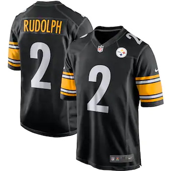 mens nike mason rudolph black pittsburgh steelers game play